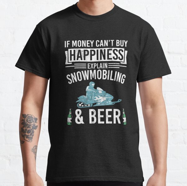 funny snowmobile beer sled racing novelty Classic T-Shirt RB1208 product Offical cboystv Merch