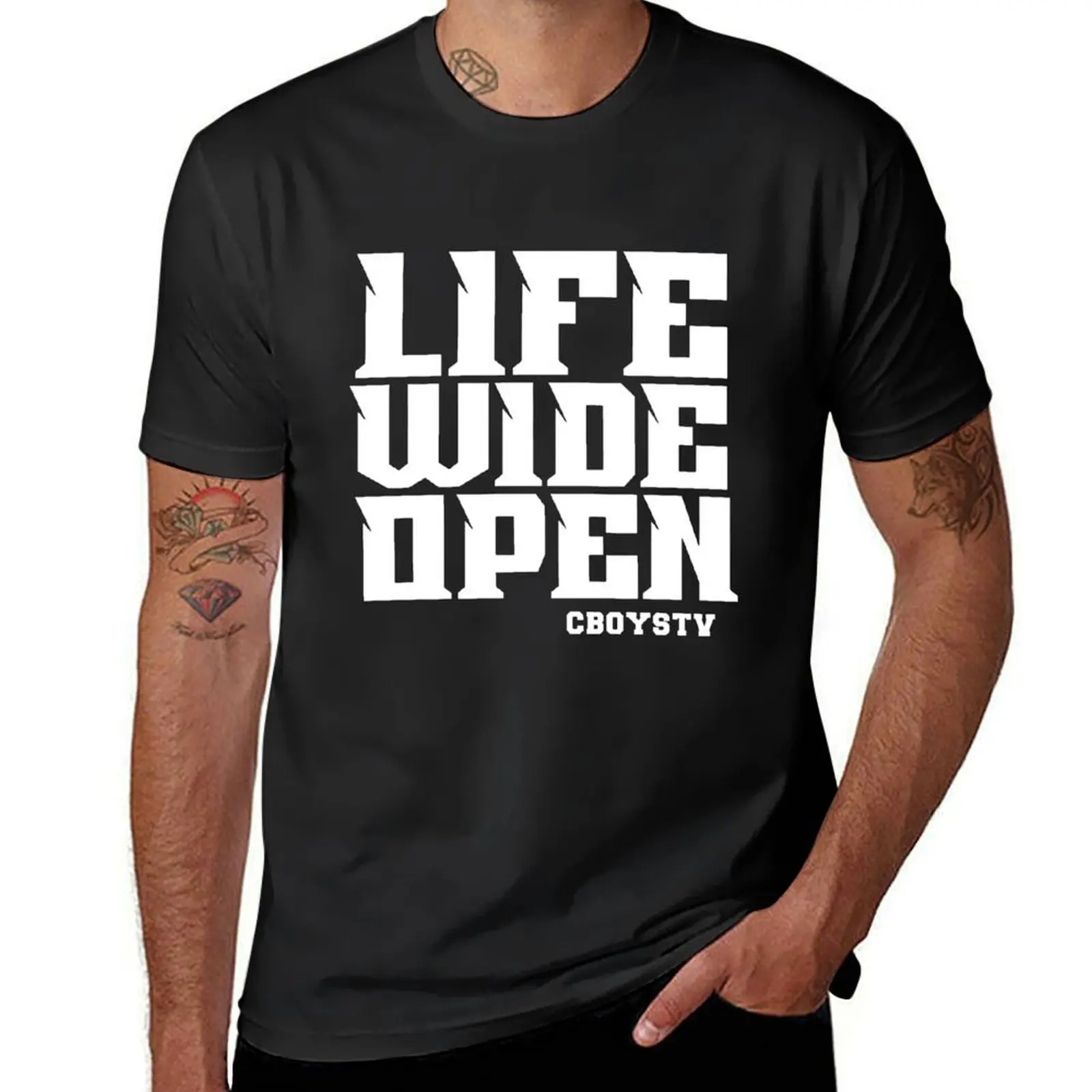 kf S24b65a08b4b5446999409823f4dc1750r Cboystv Merch Life Wide Open T Shirt sublime blacks mens workout shirts - Cboystv Store